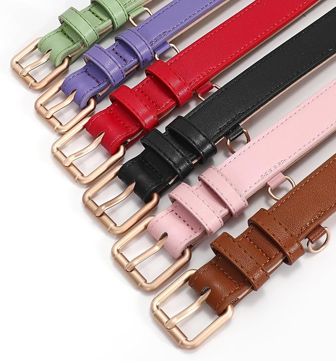 WHIPPY Leather Dog Collar for Small Medium Large Dog Adjustable Soft Breathable Leather Padded Puppy Collar with Alloy Buckle Heavy Duty Waterproof Classic Dog Pet Collar,Green