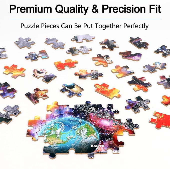 Puzzles for Kids Ages 4-6, 60 Piece Puzzles for Kids Ages 3-5 in Metal Box | Educational Space Jigsaw Puzzles Kids Puzzles,Childrens Puzzle Games Puzzle Toys for Girls and Boys