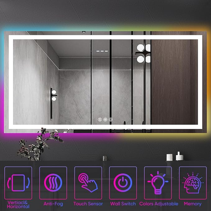 Antok 28"x 60" LED Bathroom Mirror