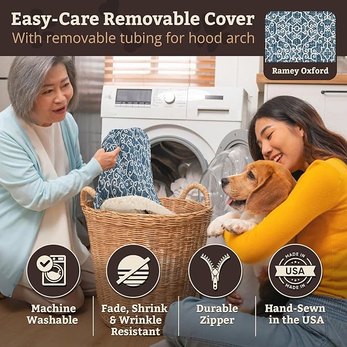 Snoozer Luxury Cozy Cave Pet Bed, Wag Collection, Small - Ramey Oxford