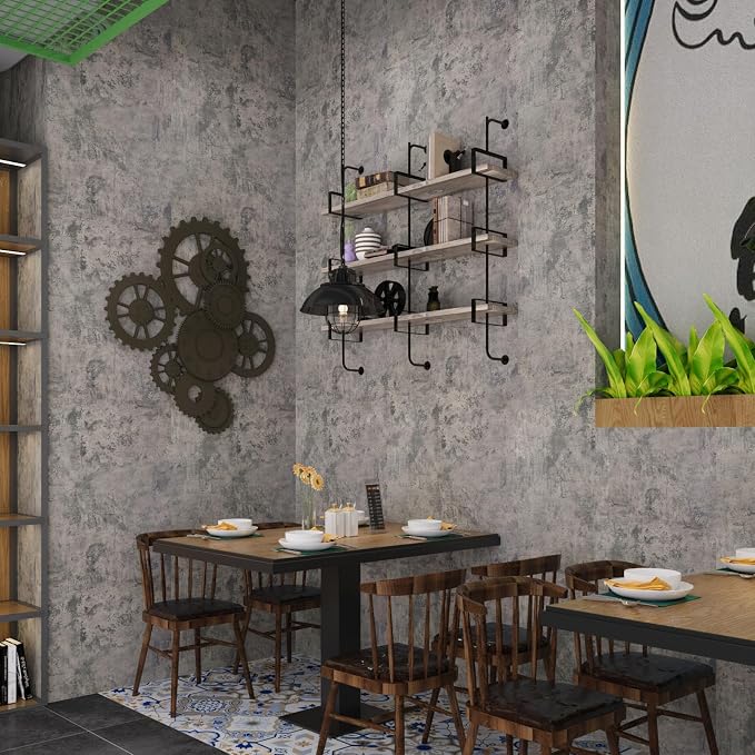 Wall Paper Peel and Stick Modern Grey Concrete Textured Wallpaper Extra Wide