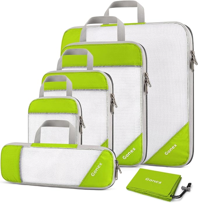 Compression Packing Cubes, Gonex Extensible Storage Mesh Bags Organizers