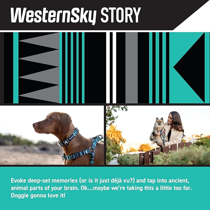Wolfgang Heavy Duty Adjustable Dog Harness, Pull-Tested for Walking & Training, WesternSky Print, X-Large