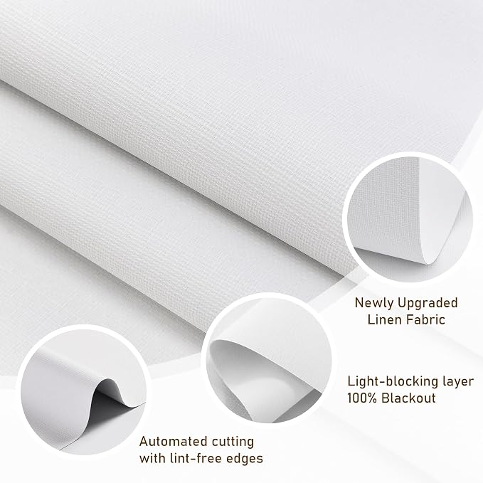 AOSKY Linen Roller Blinds Shades
