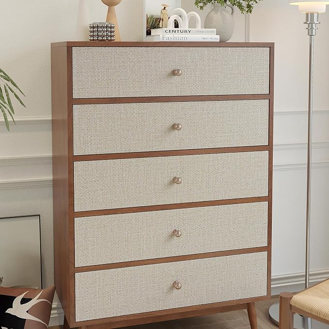 VEELIKE Beige Grasscloth Peel and Stick Wallpaper Textured Neutral Grasscloth