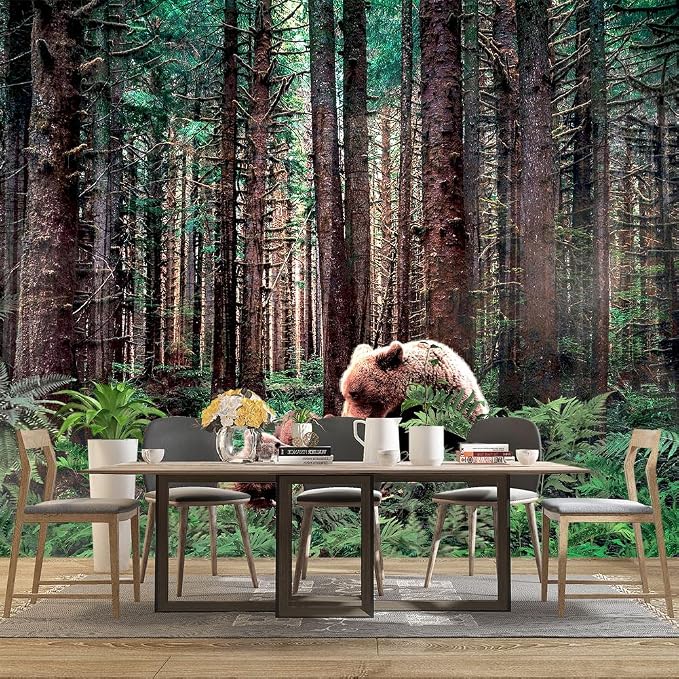 Forest Animals Bear wallpeper Kids Bedroom Woods wall Mural