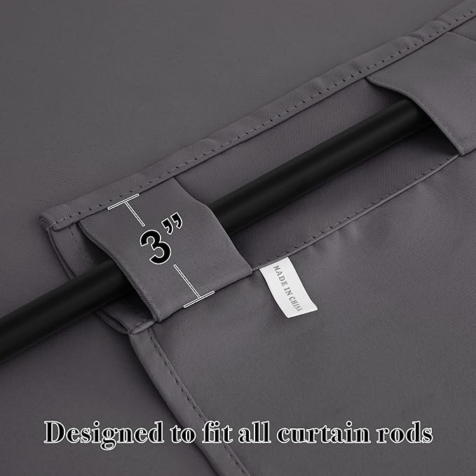 RYB HOME Blackout Curtains 80 inches Long Thermal Insulating Large Window