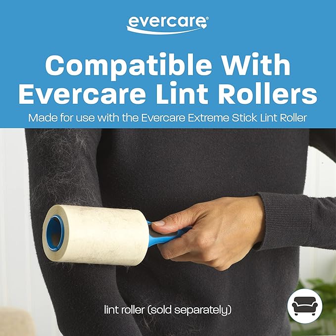 Evercare All Purpose Lint Brush, Value Pack - 5 Rollers (300 Sheets Total), Blue