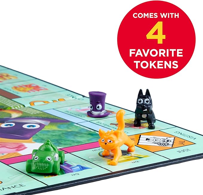 Monopoly Junior Board Game for 4 Players, Ages 5 and up (Amazon Exclusive)