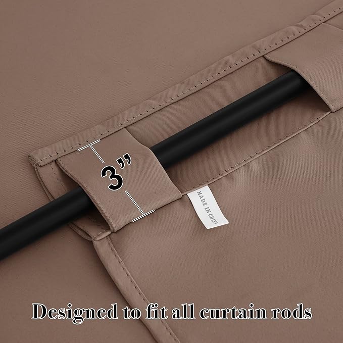 RYB HOME Blackout Curtains for Bedroom, Window Shades Thermal Insulating