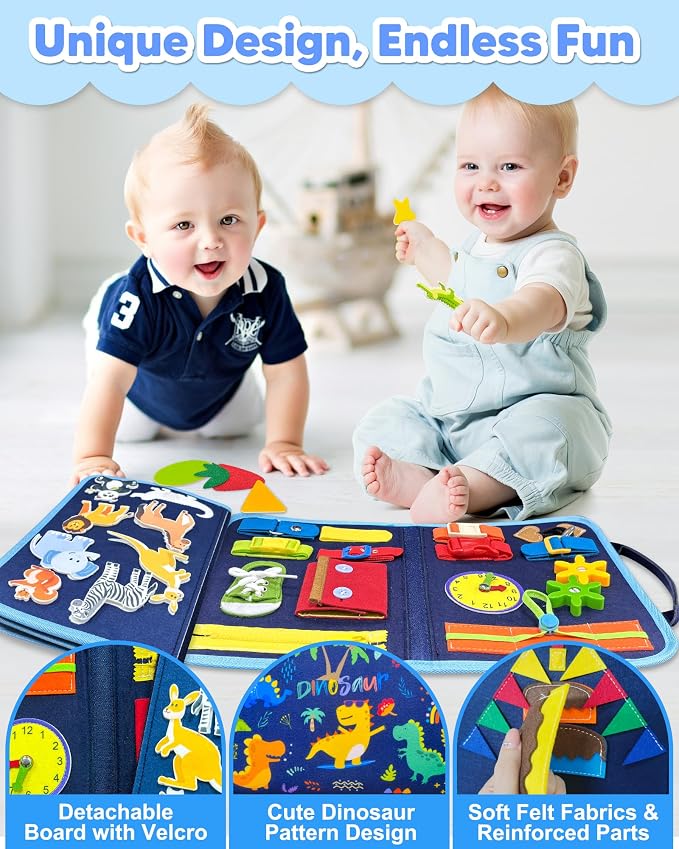 Busy Board Montessori Toys for Toddler Boy Birthday Gift Busy Book | Airplane Car Travel Toy, Learning Educational Toys, Activity Book, Toddler Activities, Sensory Toys, Fine Motor Skills