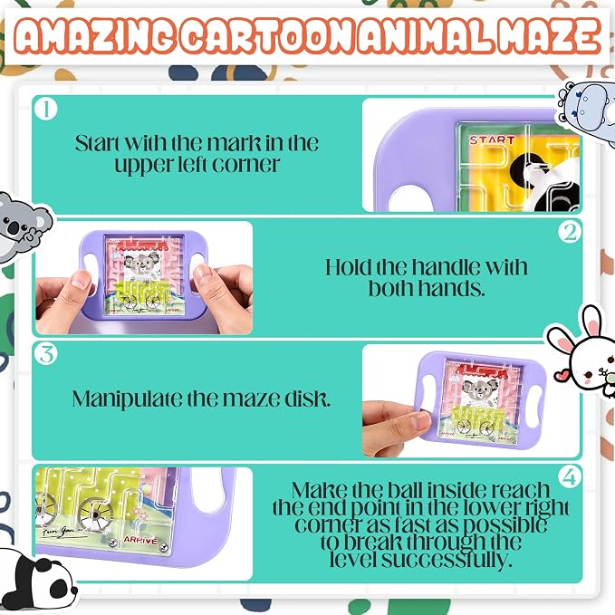 JellyArch 24 Pcs Maze Puzzle Cube Bulk Maze Game Puzzle Educational Cube Handheld Brain Teaser Puzzles Back to School Gift Classroom Exchange for Students Adult Teacher(Classical)