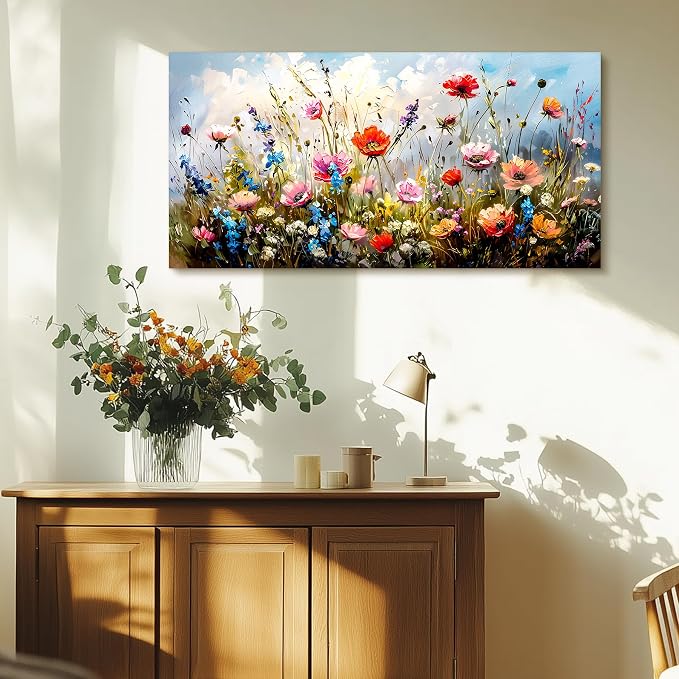 SERIMINO Large Wall Art for Living Room Canvas Prints, Farmhouse Nature Floral