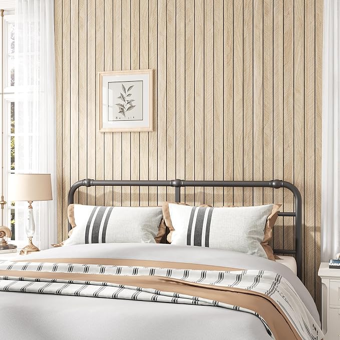 VEELIKE White Oak Wood Wall Panels Peel and Stick Foam Slat Wall Panel