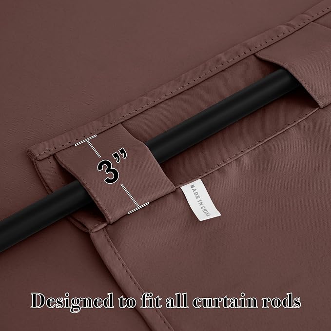 RYB HOME Blackout Curtains for Bedroom, Small Windows Shades Thermal Insulating