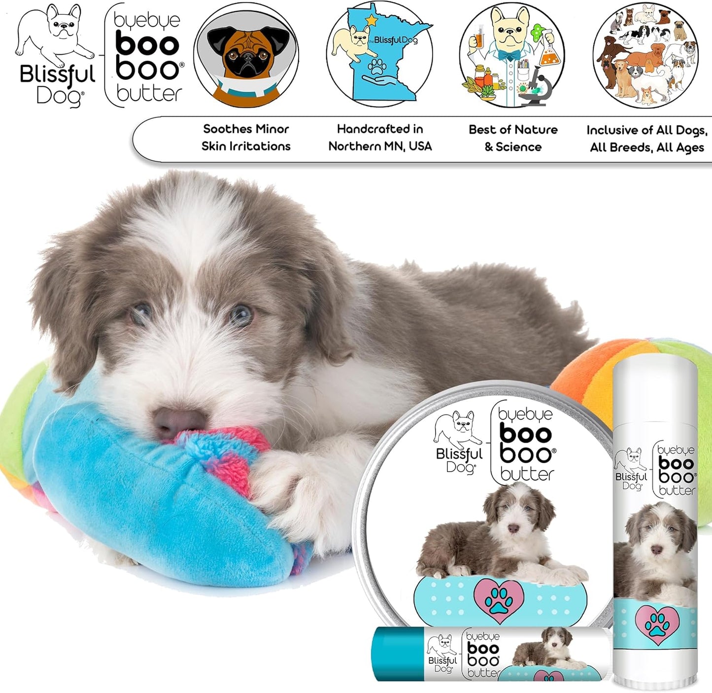 The Blissful Dog Bearded Collie Boo Boo Butter, 8 Ounce