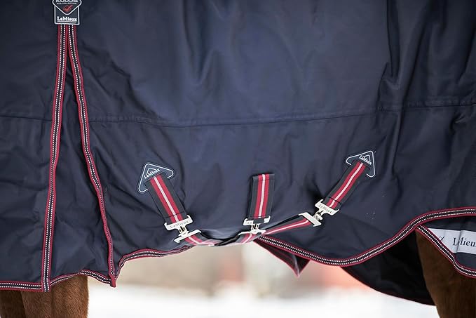 LeMieux Kudos 200g Turnout Blanket - 1680Denier Waterproof Outer - Detachable Neck Inlcluded - Navy - 69"