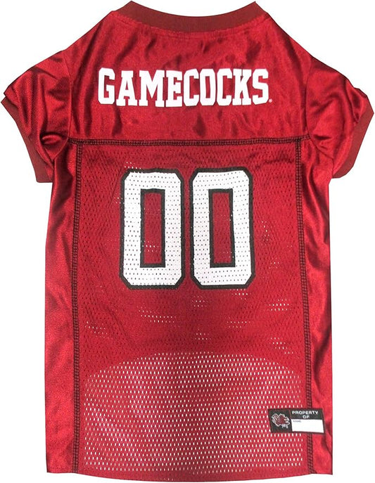 Pets First NCAA College South Carolina Gamecocks Mesh Jersey for DOGS & CATS, XX-Large. Licensed Dog Jersey with your Favorite Football/Basketball College Team