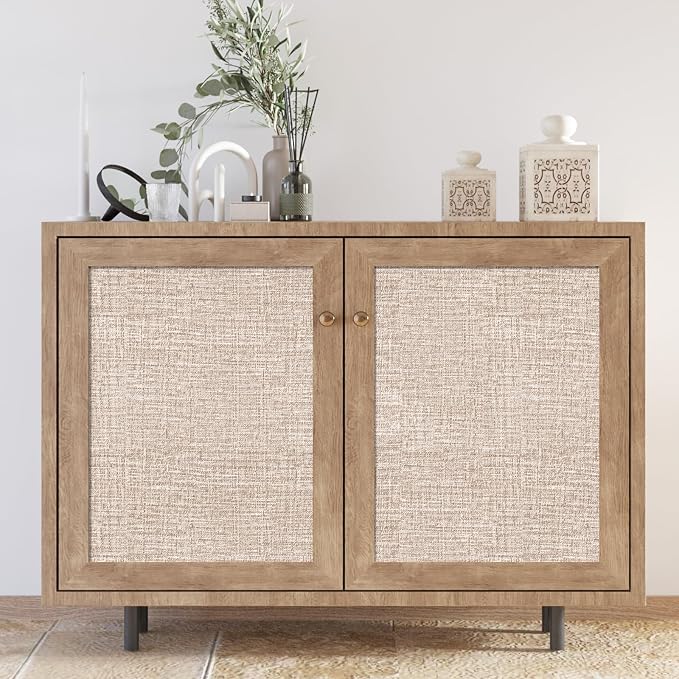Amiya Grasscloth Khaki Wallpaper Peel and Stick Tan Faux Fabric Linen Contact