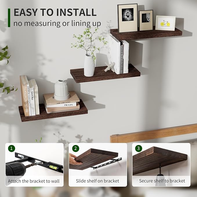 Marsmiles Wood Floating Shelves