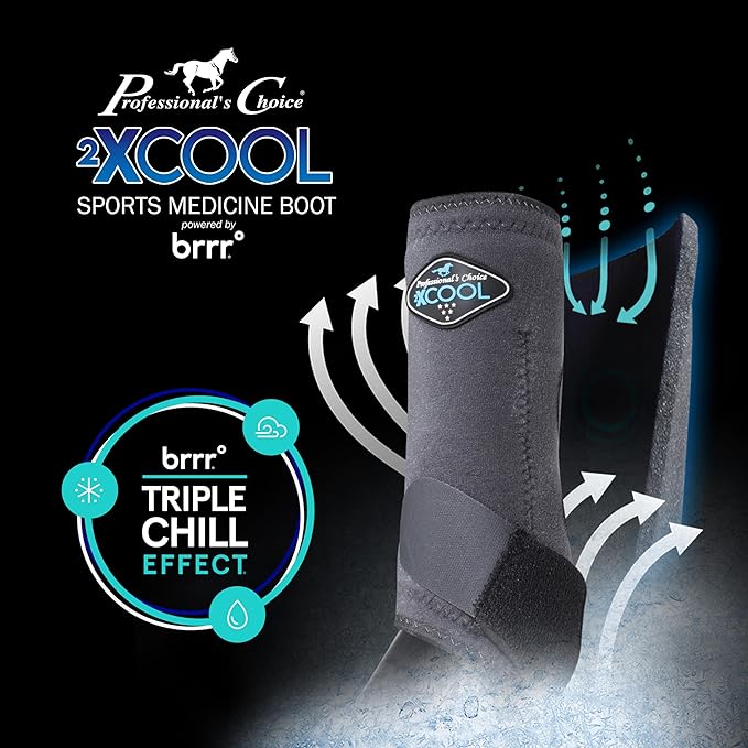 Professional's Choice 2XCOOL Sports Medicine Horse Boots | Protective & Breathable Design for Ultimate Comfort, Durability & Cooling in Active Horses | 2 Pack Large Emerald
