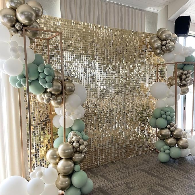 COKAOBE Light Gold Shimmer Wall Backdrop, Photo Backdrops