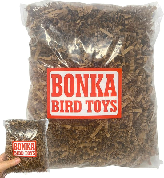 Bonka Bird Toys 1574 Natural Crinkle Paper Foraging Bird Craft Basket Shred
