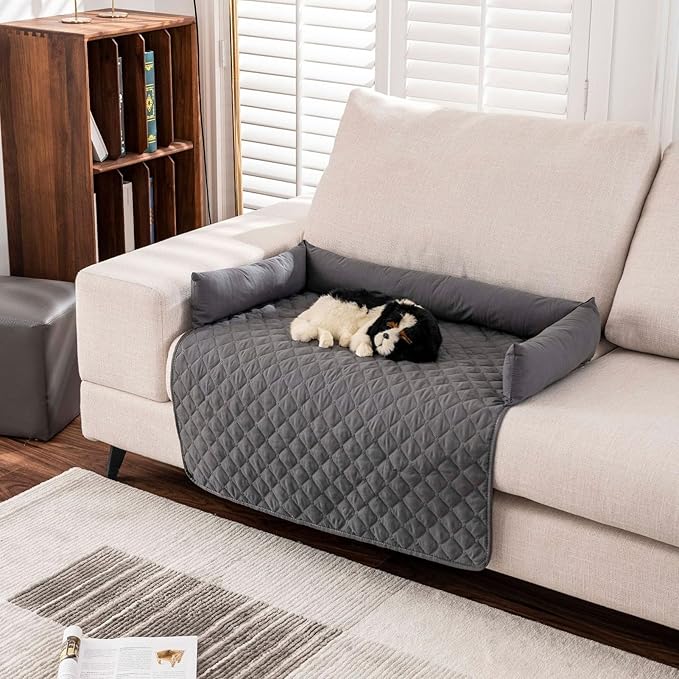 Dog Bed Cover & Couch Protector - Anti-Slip & Waterproof Pet Pad, Cozy Nest for Dogs, Ideal for Sofa, Bed & Car Seat Cushion - Furniture Protector Red S