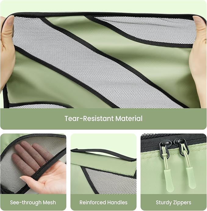 BAGAIL 6 Set Packing Cubes,Travel Luggage Packing Organizers
