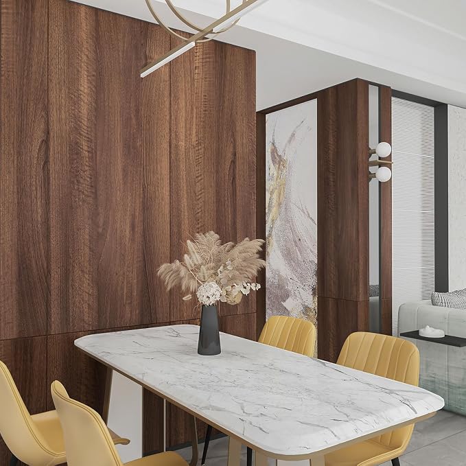Walnut Wood Contact Paper 24x354 inch Wood Peel and Stick Wallpaper Removable