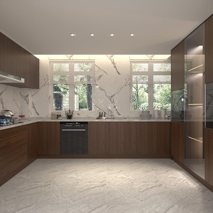 BOMENG Large Walnut Wood Contact Paper Matte 16"x591" Dark Brown Wood Wallpaper