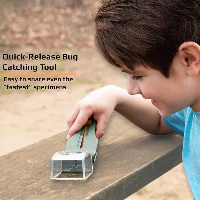 Carson BugView 5x Magnifier Quick-Release Bug Catching Tool | Portable Handheld Magnifying Glass Insect Trap, Educational STEM Toy for Kids and Adults - Set of 6 (HU-10MU)