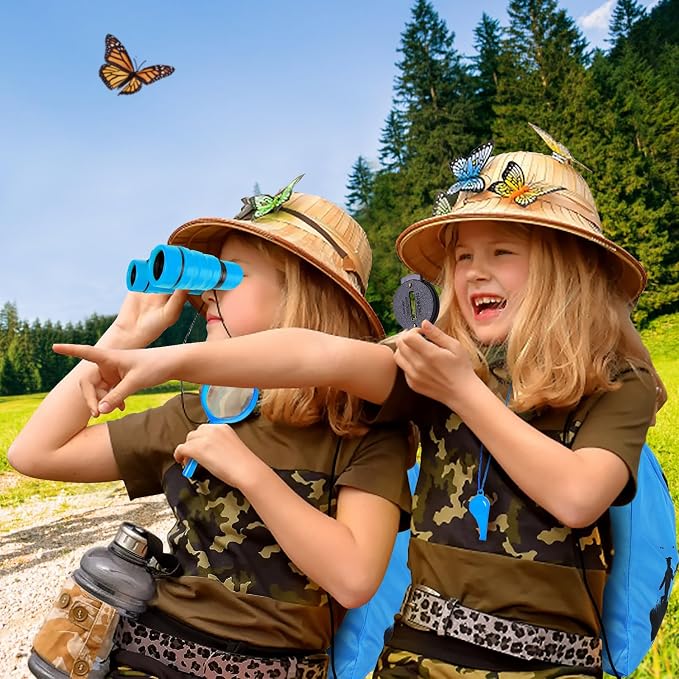 ESSENSON Kids Explorer Kit - Adventure Kit for Kids, Outdoor Explorer Kit with Binoculars, Summer Outdoor Toys for Kids Ages 4-8