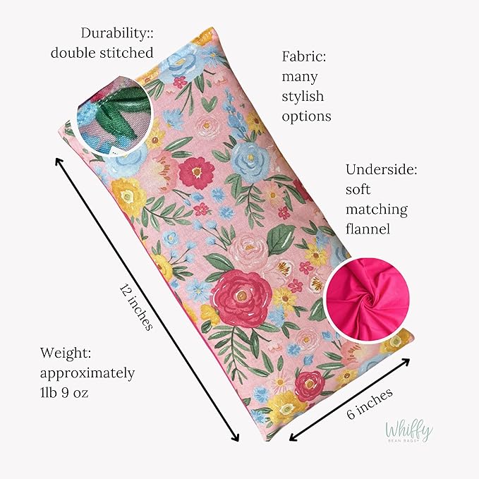 Large Microwave Heating Pad with Flax Seed, Scented or Unscented, Good for Back Pain or Cramps, Moist Heat Therapy or Ice Pack, Microwavable Bean Bag, 6" x 12" (Lemon, No Added Herbs)