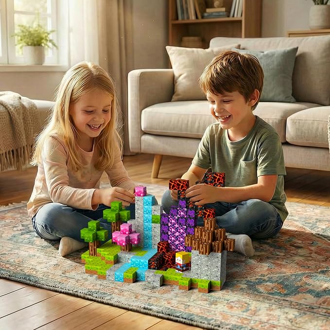 150PCS Magnetic Blocks Magnet Building Cubes Birthday Gifts for Kids | 0.8in Magnetic Cubes, STEM Learning Magnet Toy, Building Toys for Kids Ages 3+, Christmas Party Gifts for Boys and Girls