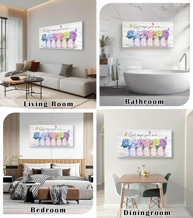 Cao Gen Decor ArtH43050 Inspirational Bible Verse Wall Art: God Says You Are