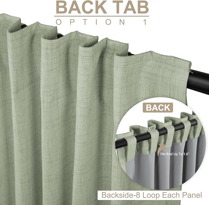 100% Blackout Shield Linen Blackout Curtains