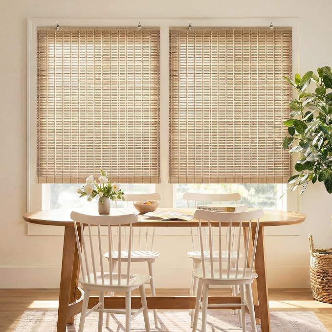LazBlinds Cordless Bamboo Blinds, Bamboo Roll Up Shades