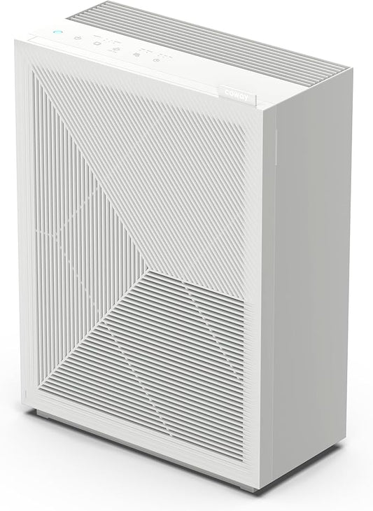 COWAY Air Purifiers for Home Bedroom up to 1,035ft² with Washable Filter, Ordor Filter, & HEPA Filter for Smoke, Pollen, Dander, with Air Quality Monitor, Auto Mode, 3yr Warranty, 160, White