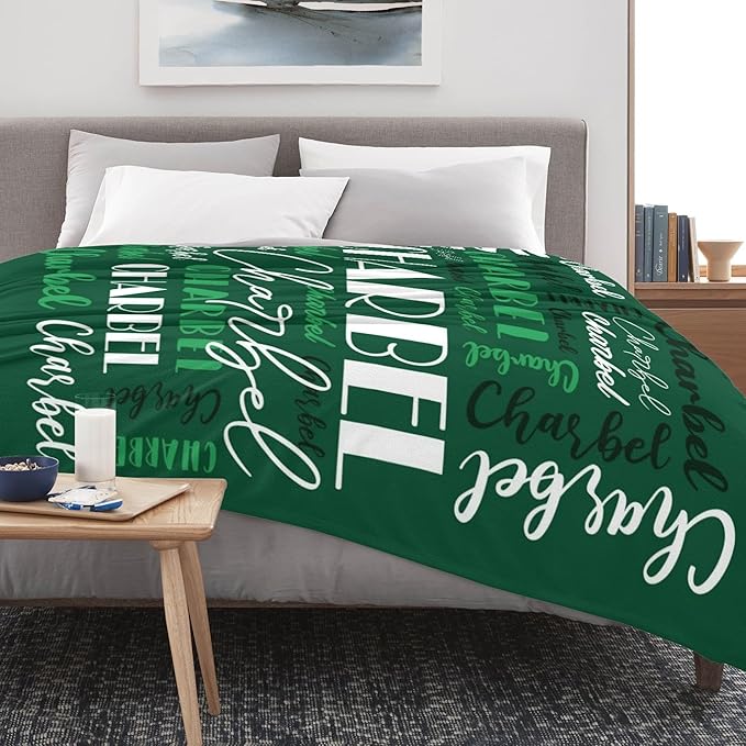 Name Blanket Personalized Blanket for Adult Kids Flannel Customize Throw Blanket Custom (Color 19, 50 x 60 Inches)