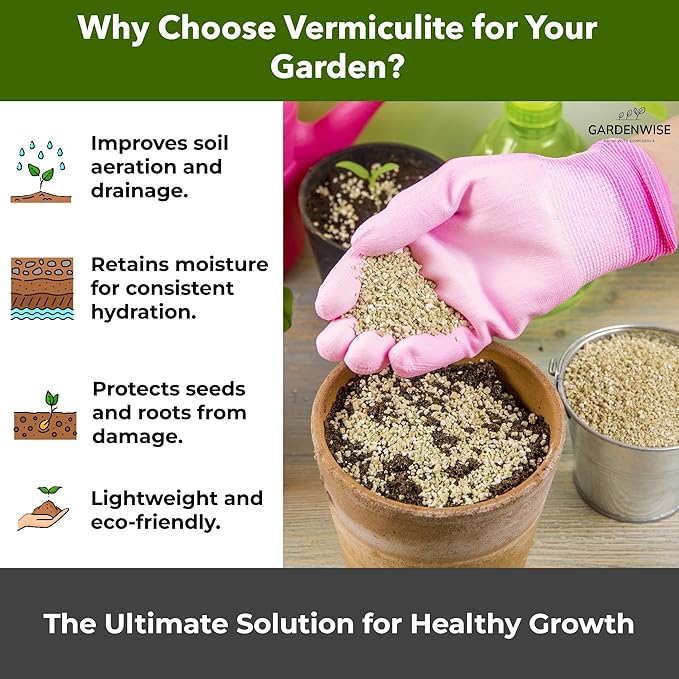 Organic Fine Vermiculite for Indoor Gardening Plants and Mushrooms – Enhances Soil Aeration, Seed Germination, Rooting Cuttings – Small Packages and Bulk (Vermiculite Grade 2 – Fine, 30 quarts)