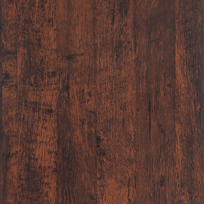 Dimoon 78.7"x17.7"Peel and Stick Wood Wallpaper Red Brown Wood Paper Red Dark
