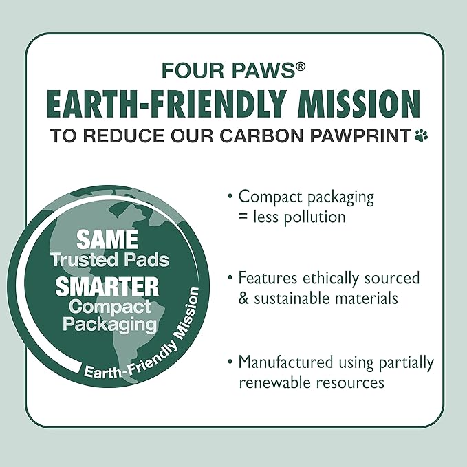 Four Paws Wee-Wee Superior Performance Unscented Pee Pads for Dogs & Puppies, Quilted Leak-Proof Dog Housebreaking Potty Training Floor Protection, 22" x 23", 14 Count