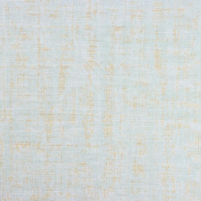 VEELIKE Pale Green Gold Grasscloth Wallpaper Textured Faux Grasscloth Peel and