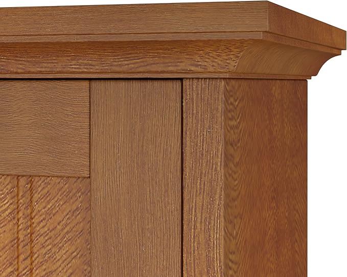 ChooChoo Bathroom Wall Cabinet, Over The Toilet Space Saver Storage Cabinet, Medicine Cabinet with 2 Door and Adjustable Shelves, Cupboard, Rustic