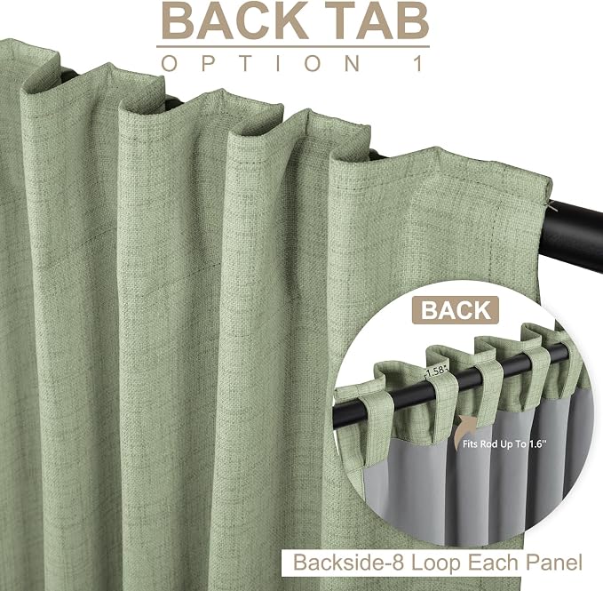 100% Blackout Shield Linen Blackout Curtains