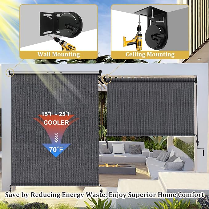Shade&Beyond Outdoor Roller Shades