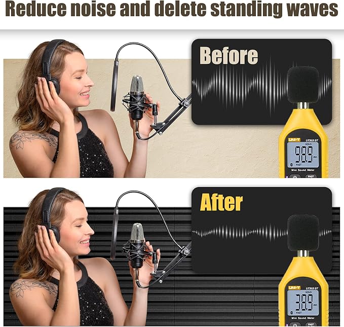 18 Pack Sound Proof Foam Panels, Decorative Soundproof Wall Panels Sound