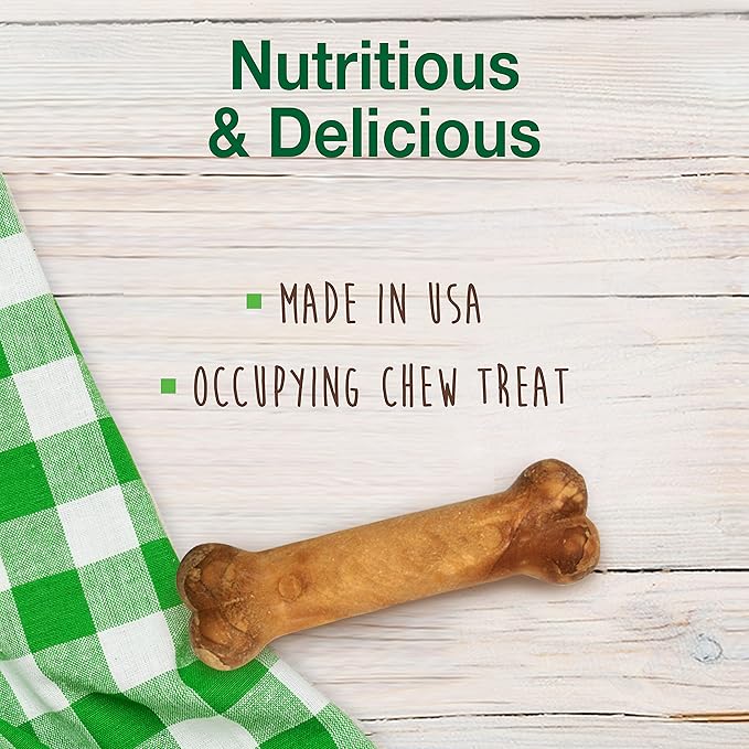 Nylabone Healthy Edibles Natural Dog Chews Long Lasting Bacon Flavor Treats for Dogs, Small/Regular (12 Count)
