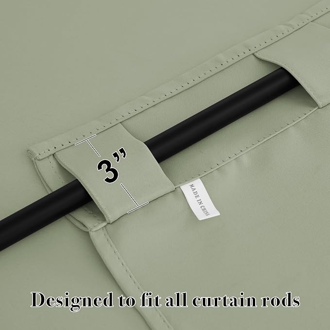RYB HOME Blackout Curtains for Living Room, Privacy Thermal Insulating Window